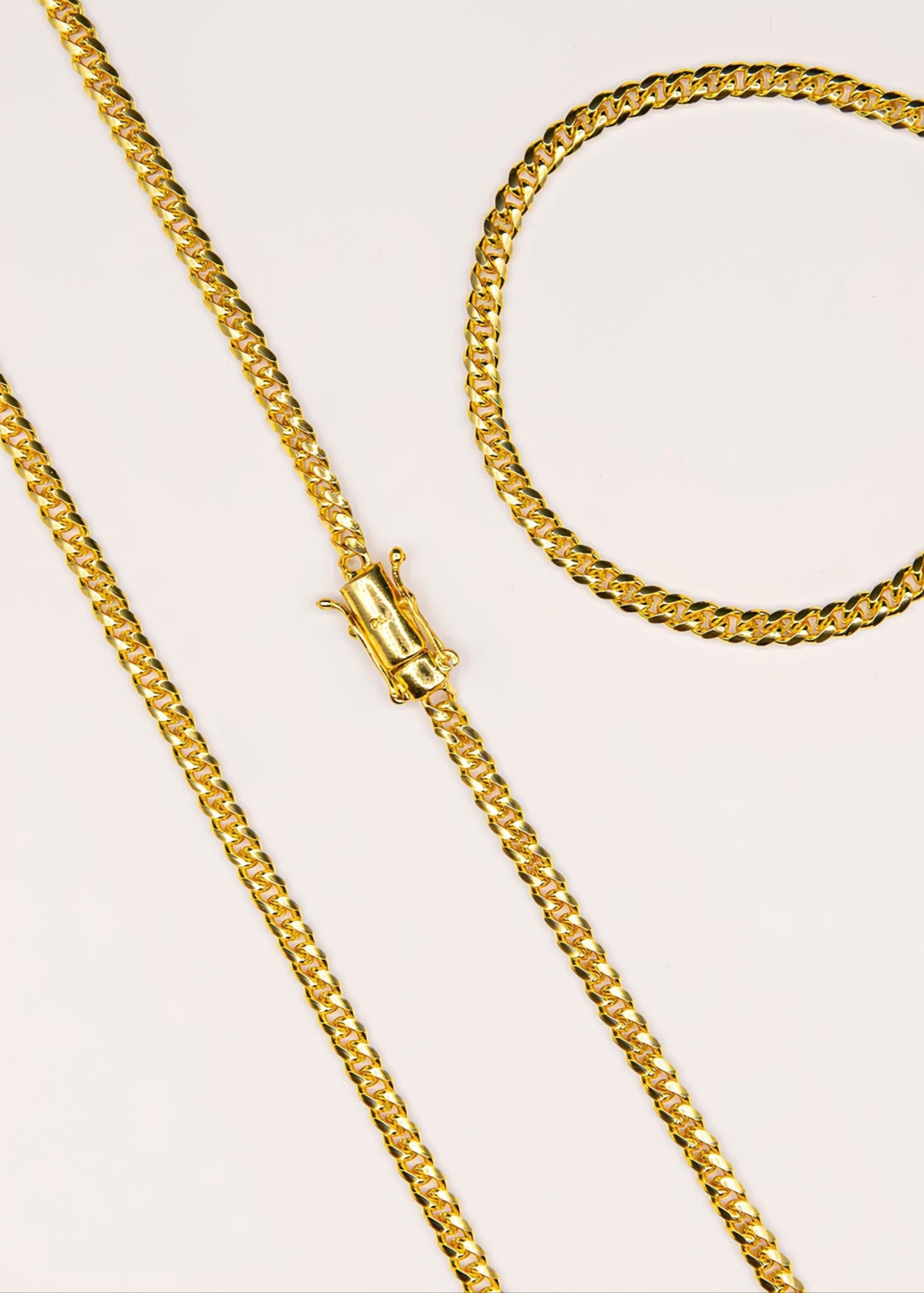CUBAN 4MM SET - GOLD