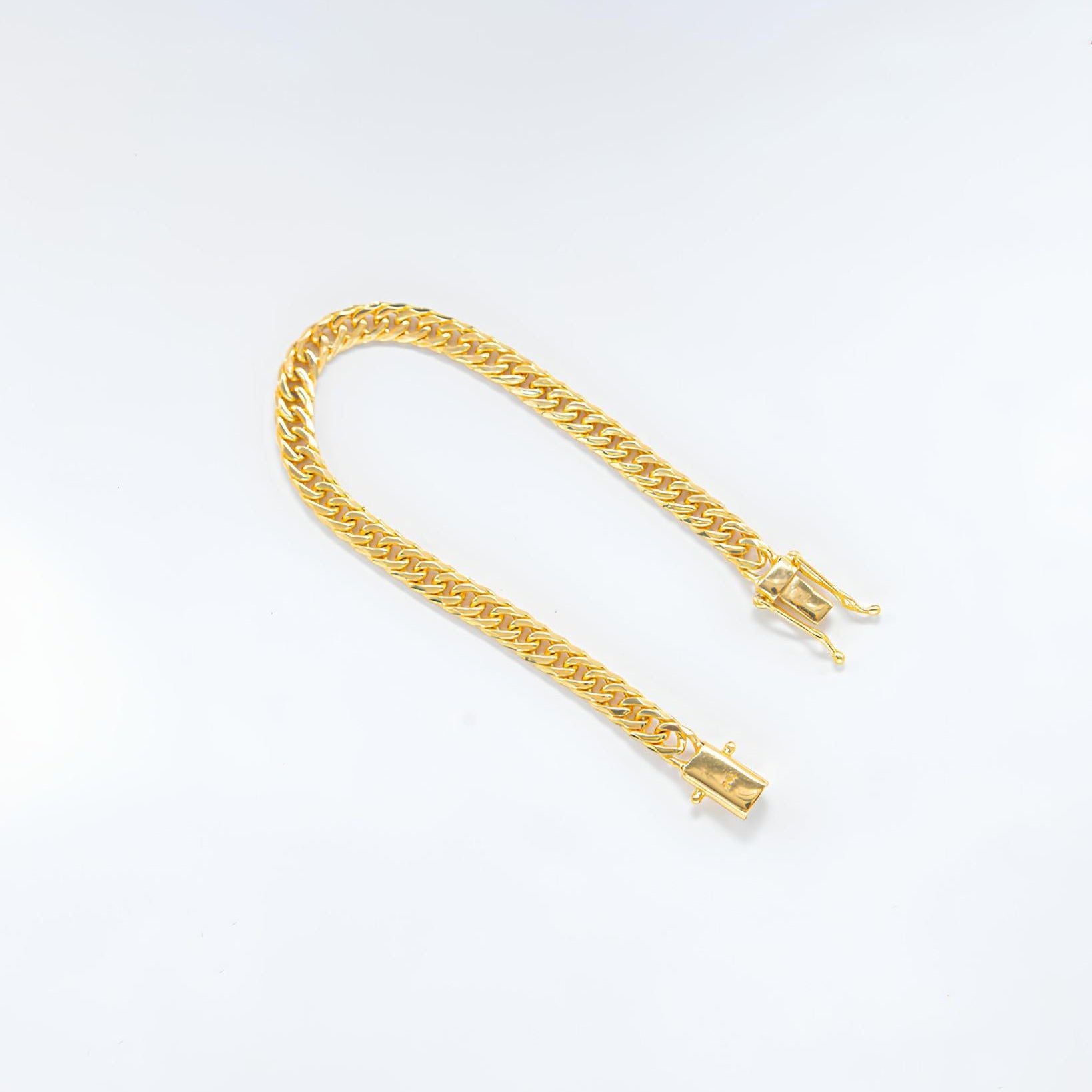 DOUBLE CURB BRACELETS 6MM - GOLD