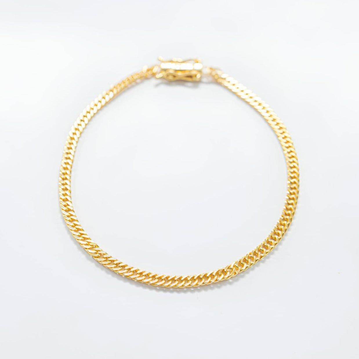 DOUBLE CURB BRACELETS 3MM - GOLD