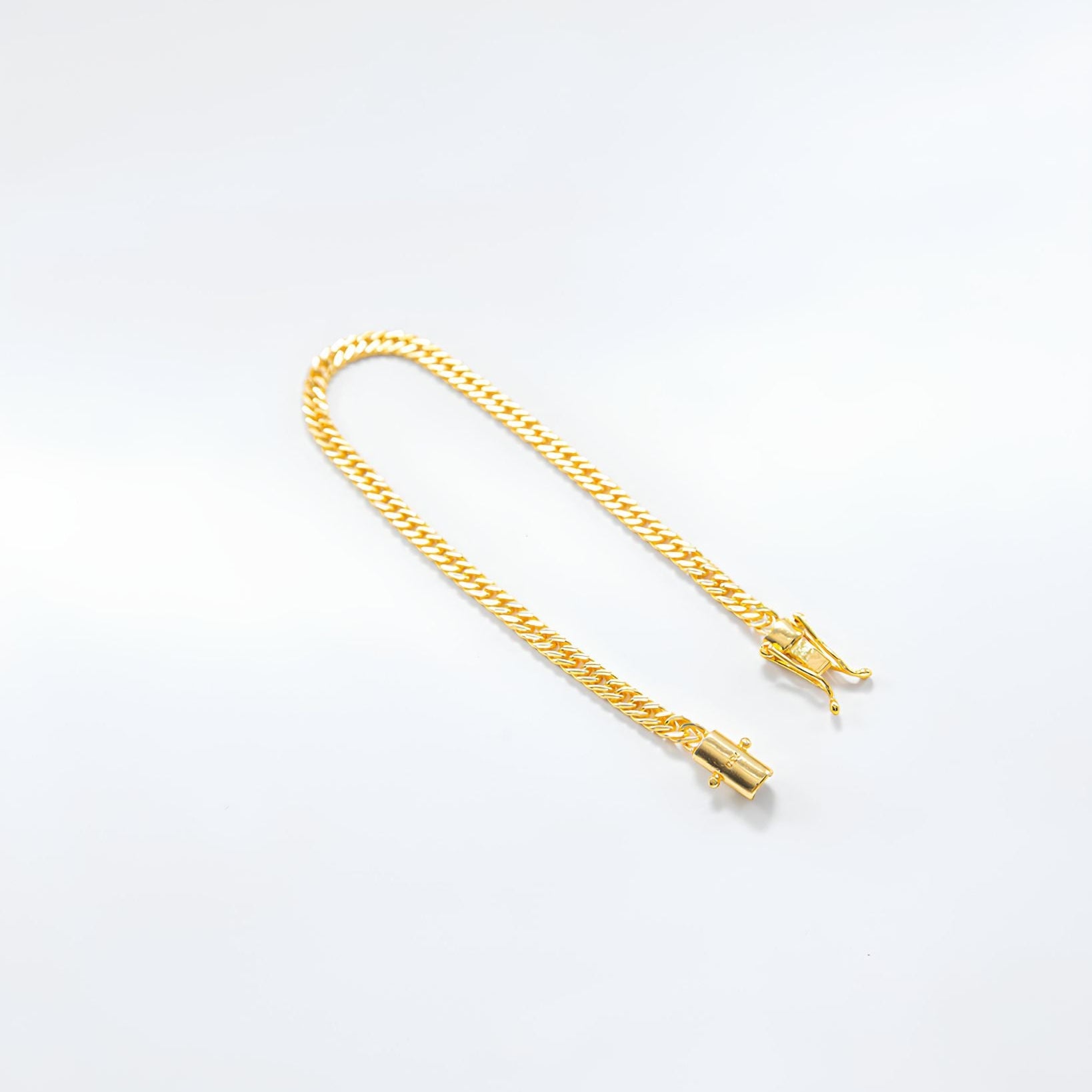 DOUBLE CURB BRACELETS 5MM - GOLD