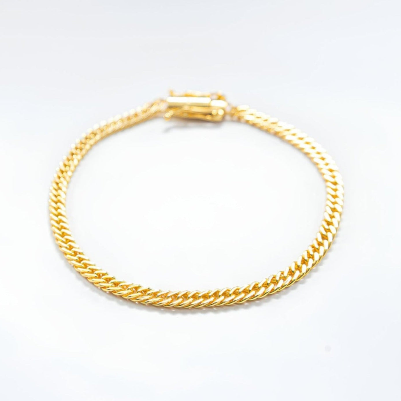DOUBLE CURB BRACELETS 5MM - GOLD