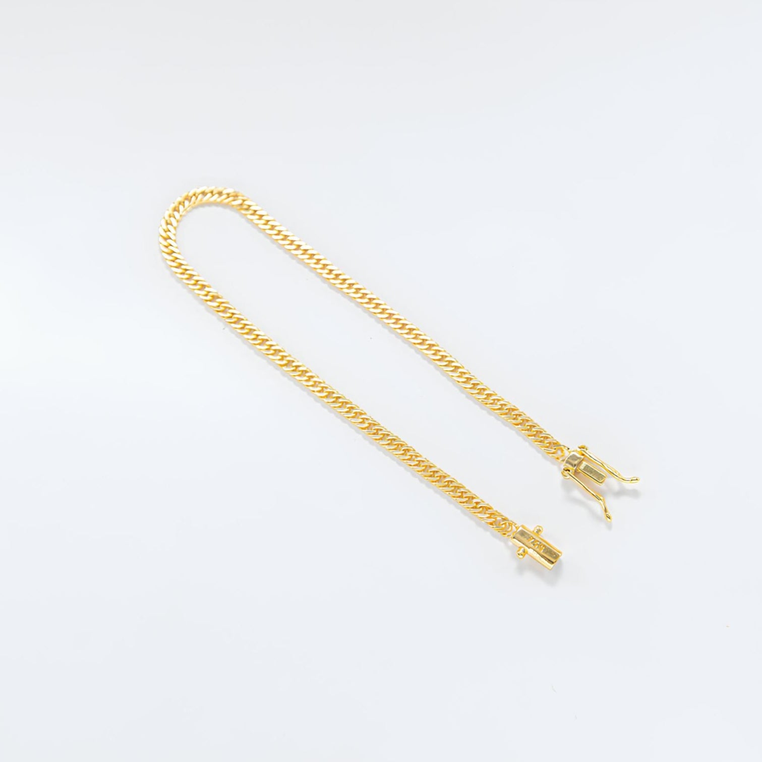 DOUBLE CURB BRACELETS 3MM - GOLD