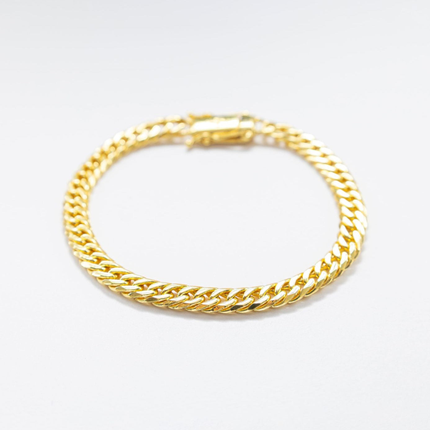 DOUBLE CURB BRACELETS 6MM - GOLD