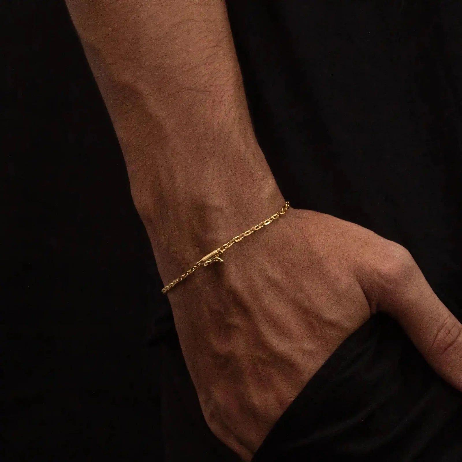 PAPER CLIP BRACELETS 2MM - GOLD