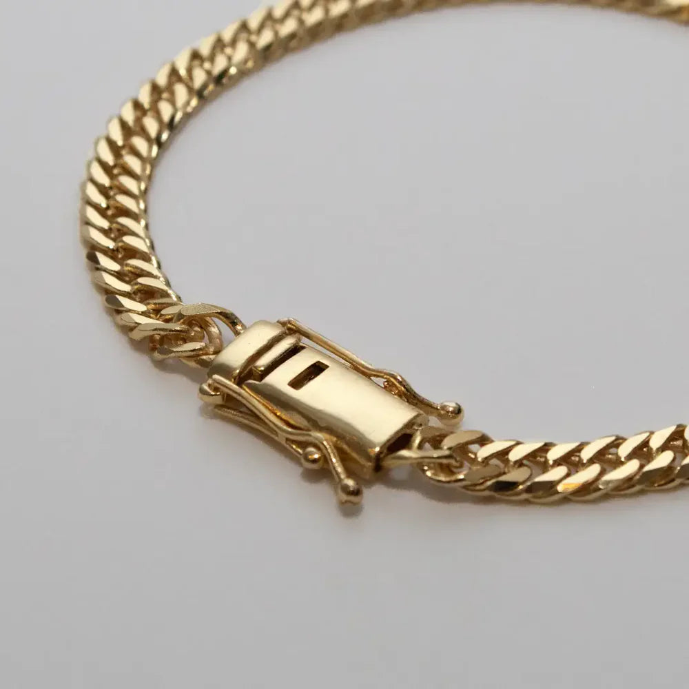 DOUBLE CURB BRACELETS 6MM - GOLD
