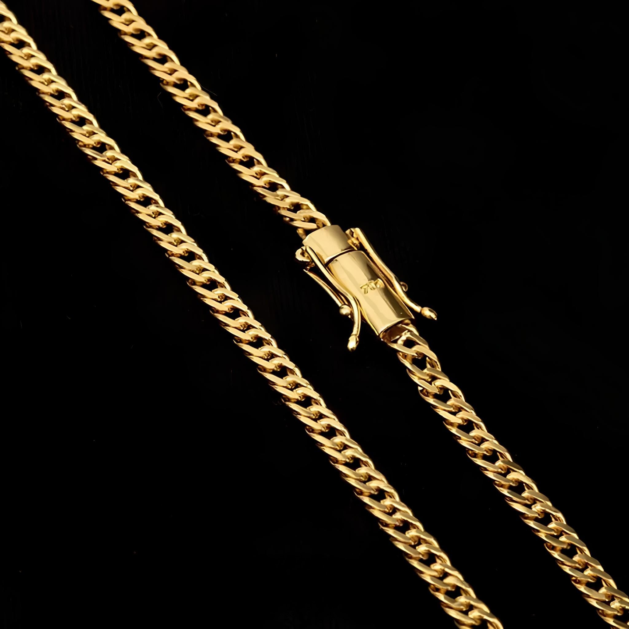 DOUBLE CUBAN CHAIN 5MM - GOLD