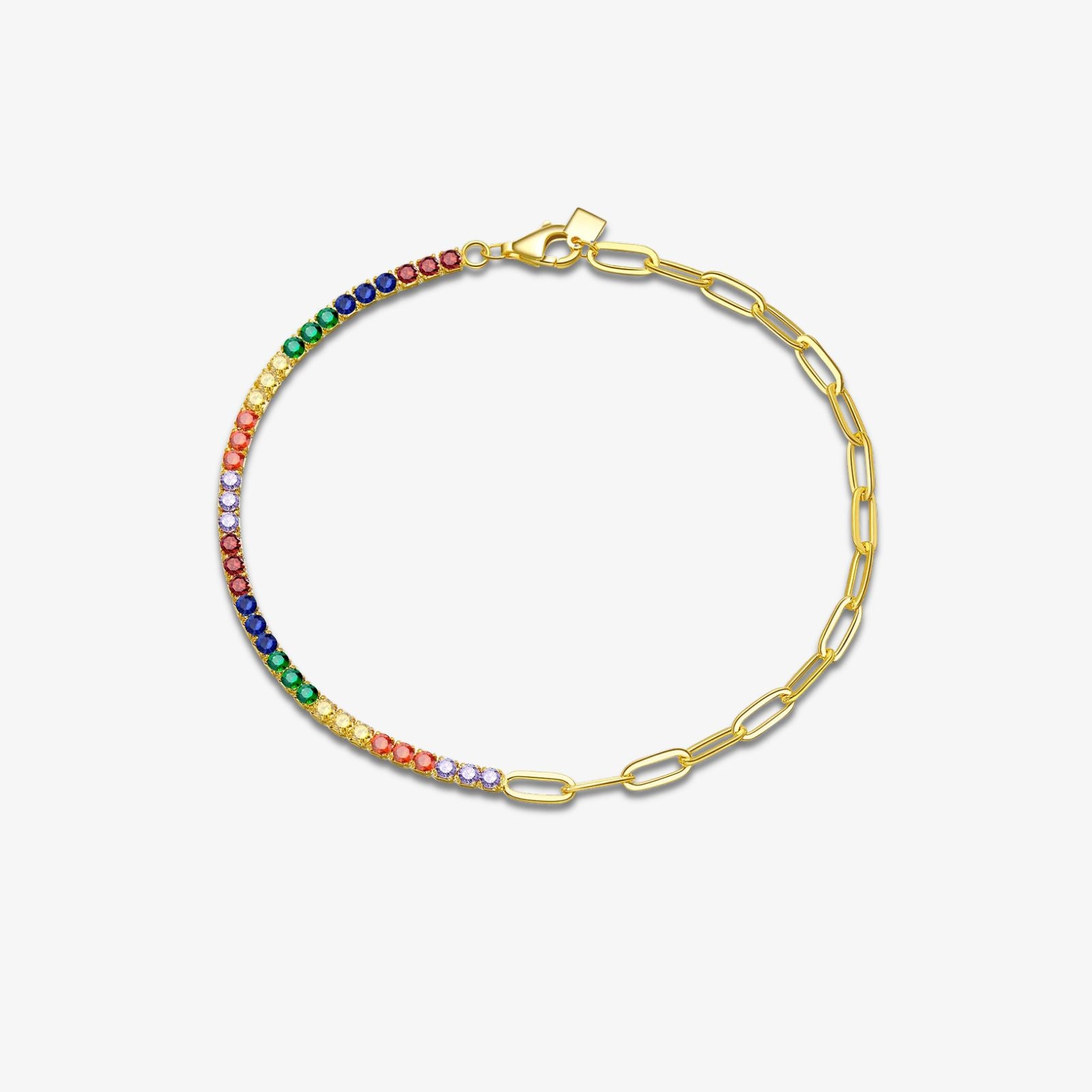 Gold Tennis Paperclip Bracelet