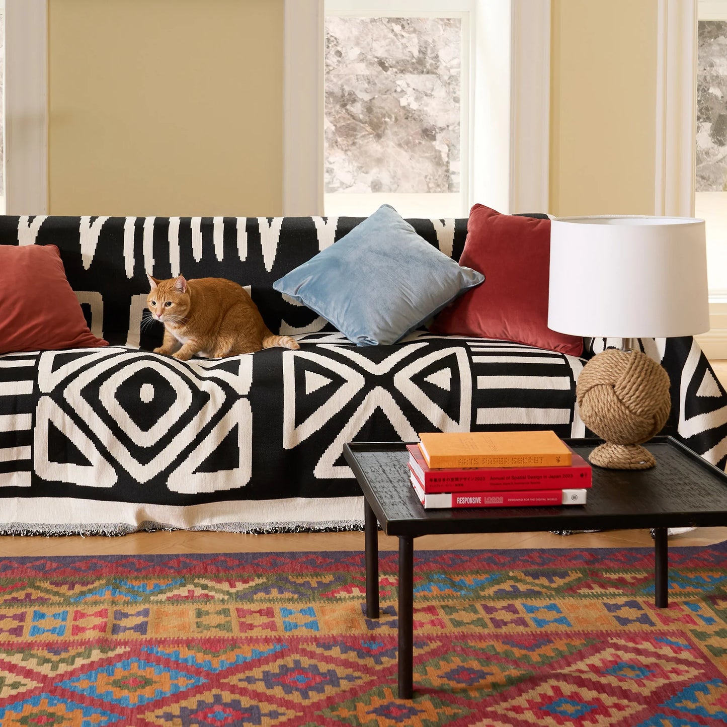 Geometric Boho Style Sofa/Couch Cover