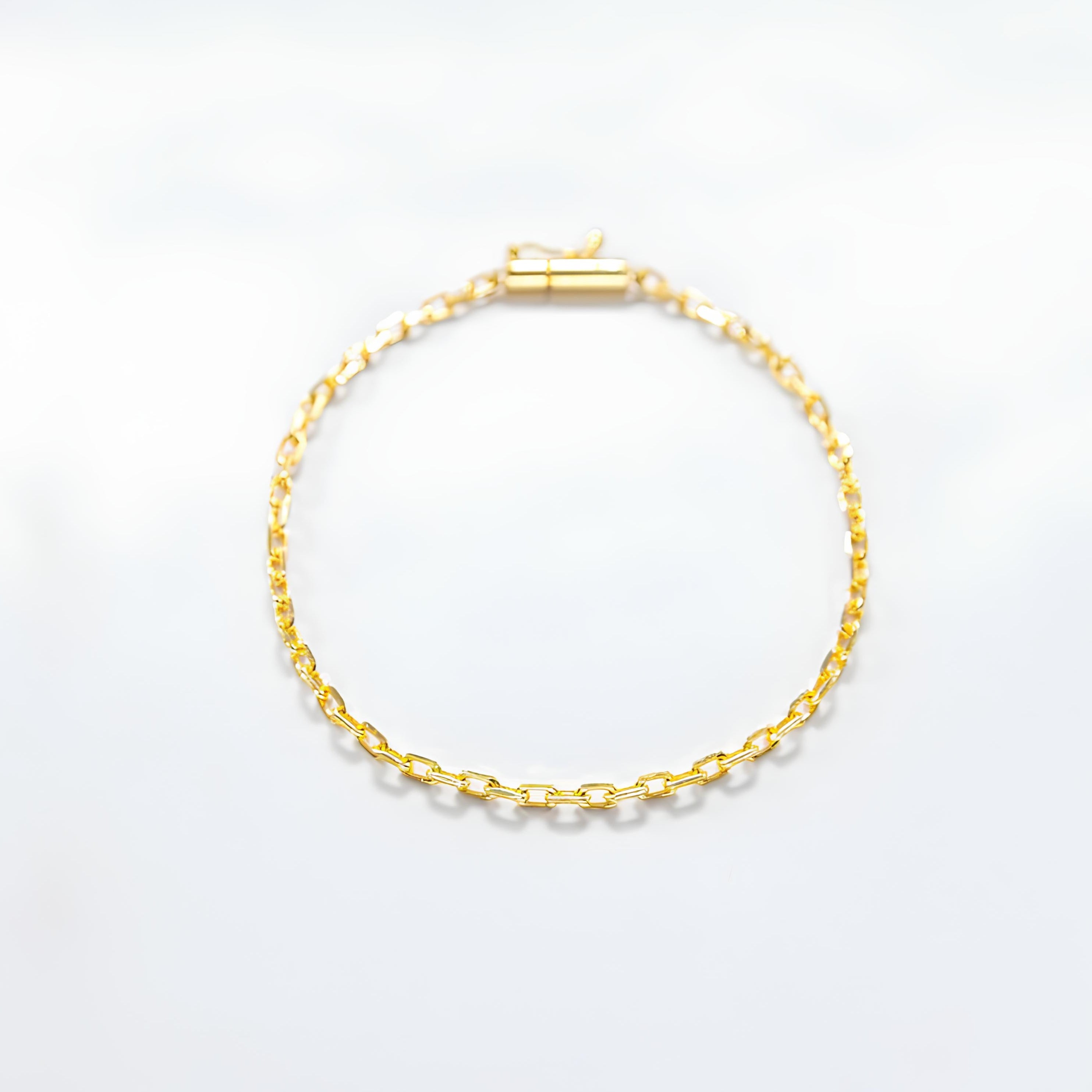 PAPER CLIP BRACELETS 2MM - GOLD
