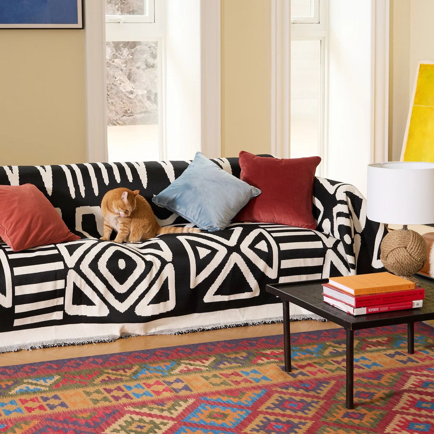 Geometric Boho Style Sofa/Couch Cover