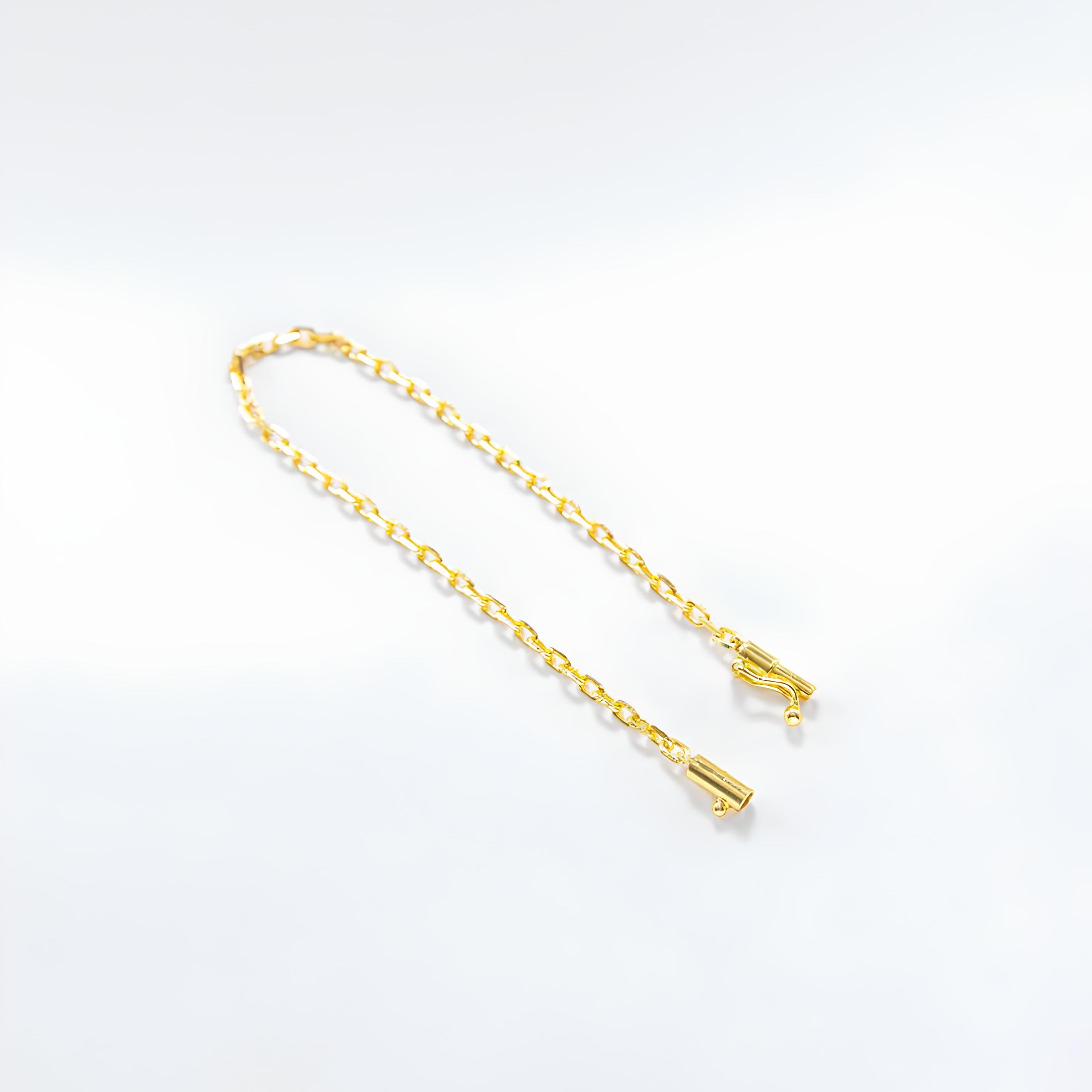 PAPER CLIP BRACELETS 2MM - GOLD