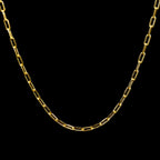 PAPERCLIP LONG CHAIN 4MM  - GOLD