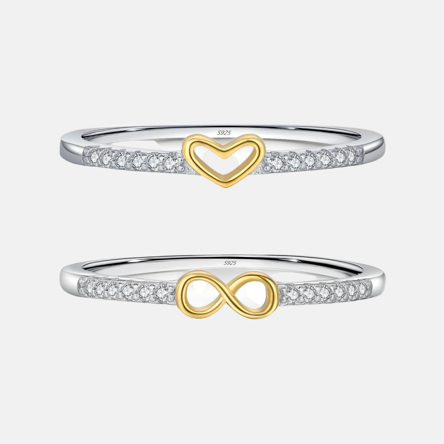 Heart-Infinity Ring