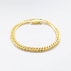 DOUBLE CUBAN BRACELETS 6MM - GOLD