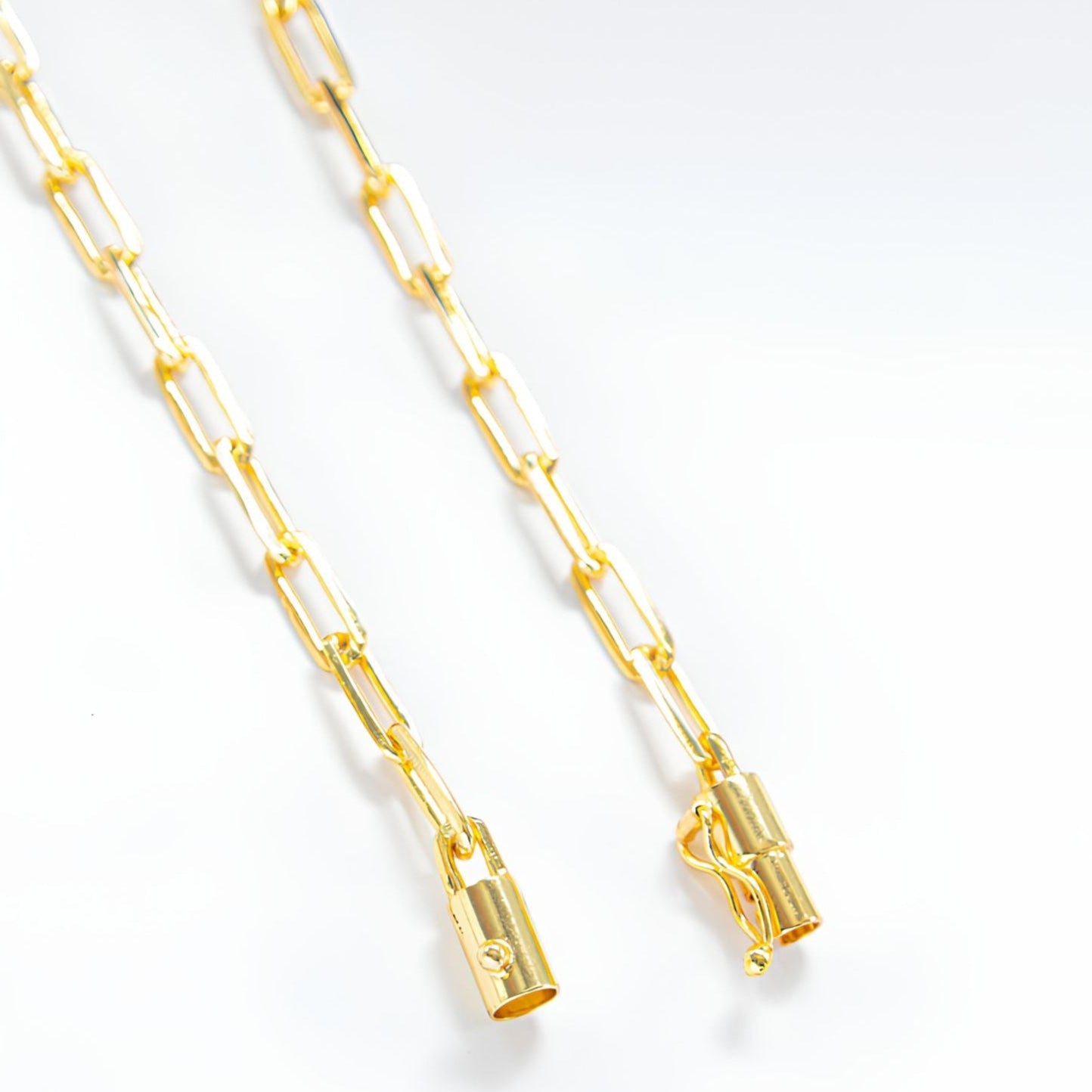 PAPERCLIP LONG CHAIN 5MM  - GOLD