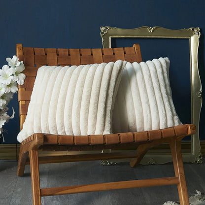 Velvet Striped Soft Decorative Sofa Pillow Cover Cushion