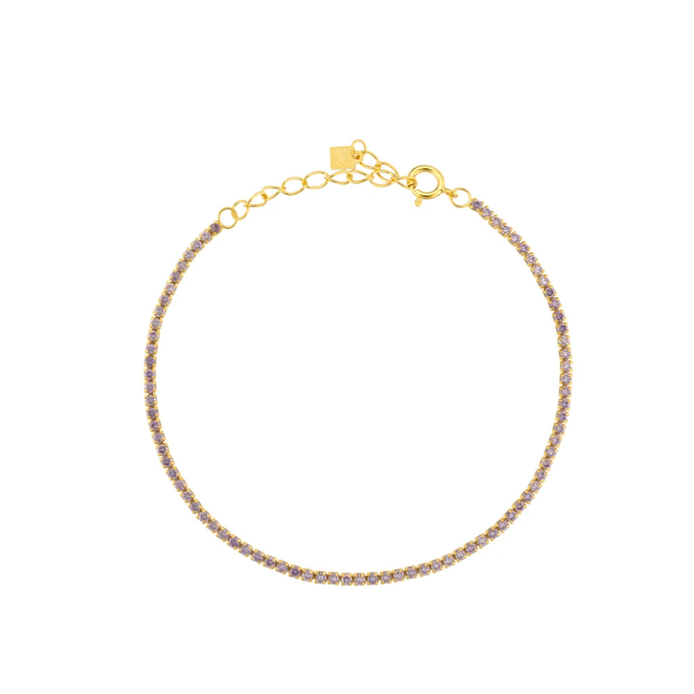 Gold Tennis Zircon Bracelet