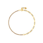 Gold Tennis Paperclip Bracelet