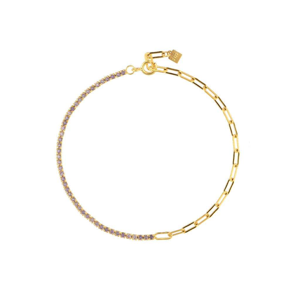 Gold Tennis Paperclip Bracelet