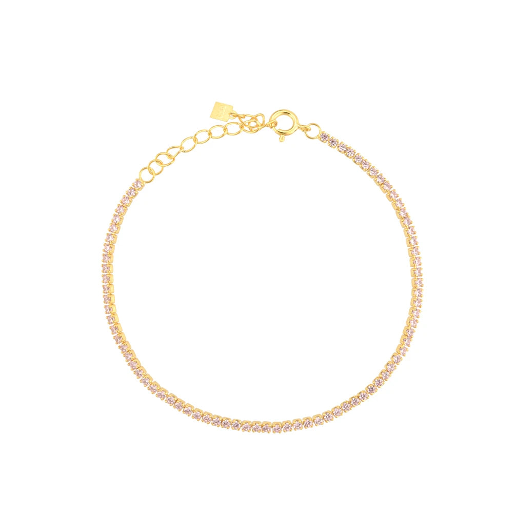 Gold Tennis Zircon Bracelet