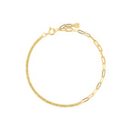 Gold Tennis Paperclip Bracelet