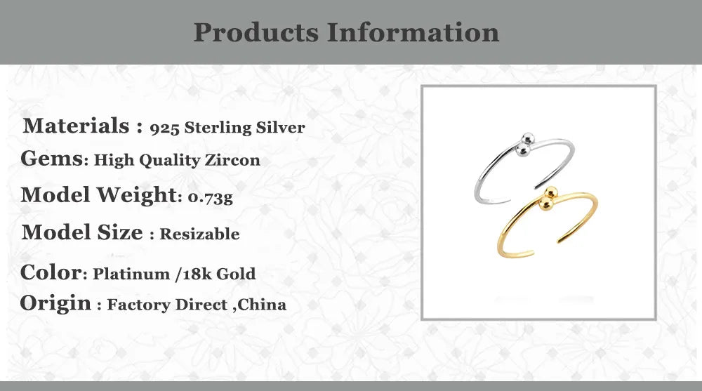 Ball Slim Resizable Rings