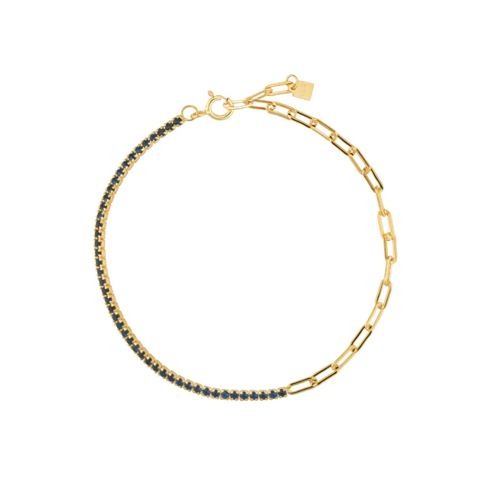 Gold Tennis Paperclip Bracelet