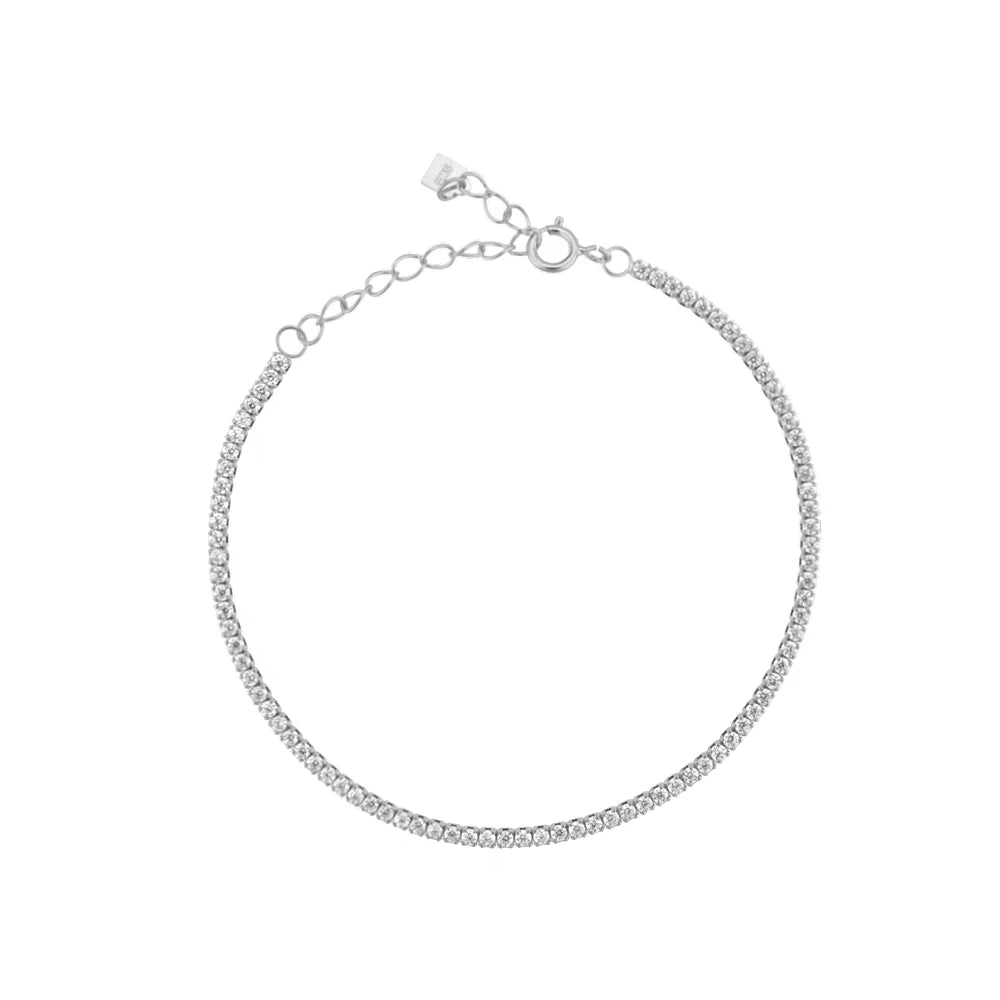 Silver Tennis Zircon Bracelet