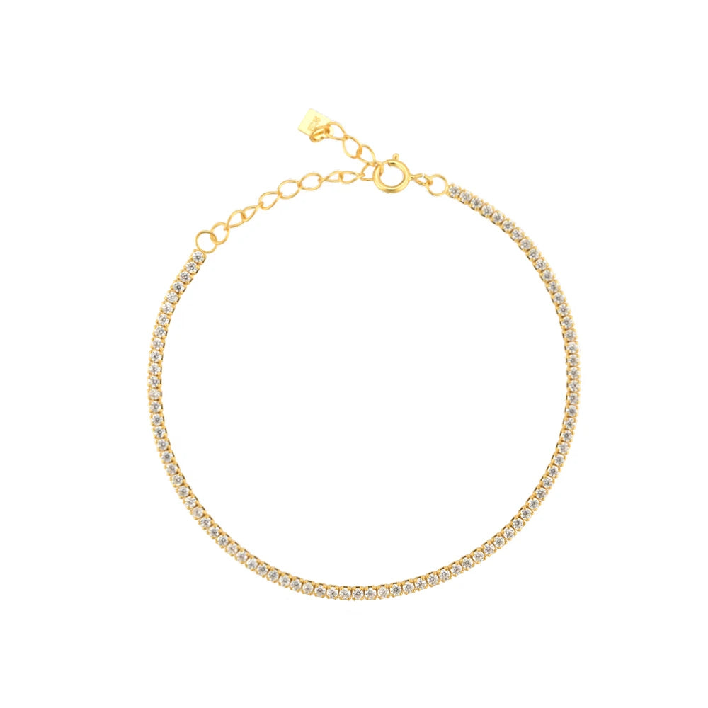 Gold Tennis Zircon Bracelet