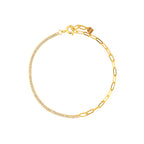 Gold Tennis Paperclip Bracelet