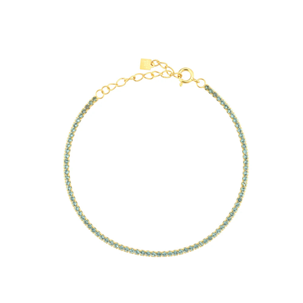 Gold Tennis Zircon Bracelet