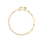 Gold Tennis Paperclip Bracelet