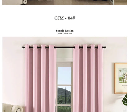 (EDIT) MAKEHOME Thick Fabric Solid Color Blackout Curtain Finished Window Blinds Drapes Modern Curtains for Bedroom Living Room Kirchen