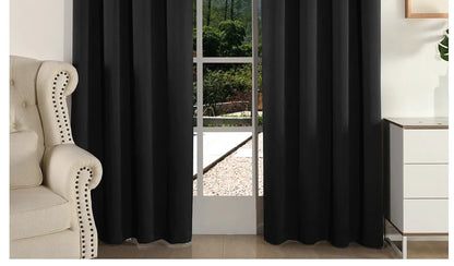 (EDIT) MAKEHOME Thick Fabric Solid Color Blackout Curtain Finished Window Blinds Drapes Modern Curtains for Bedroom Living Room Kirchen