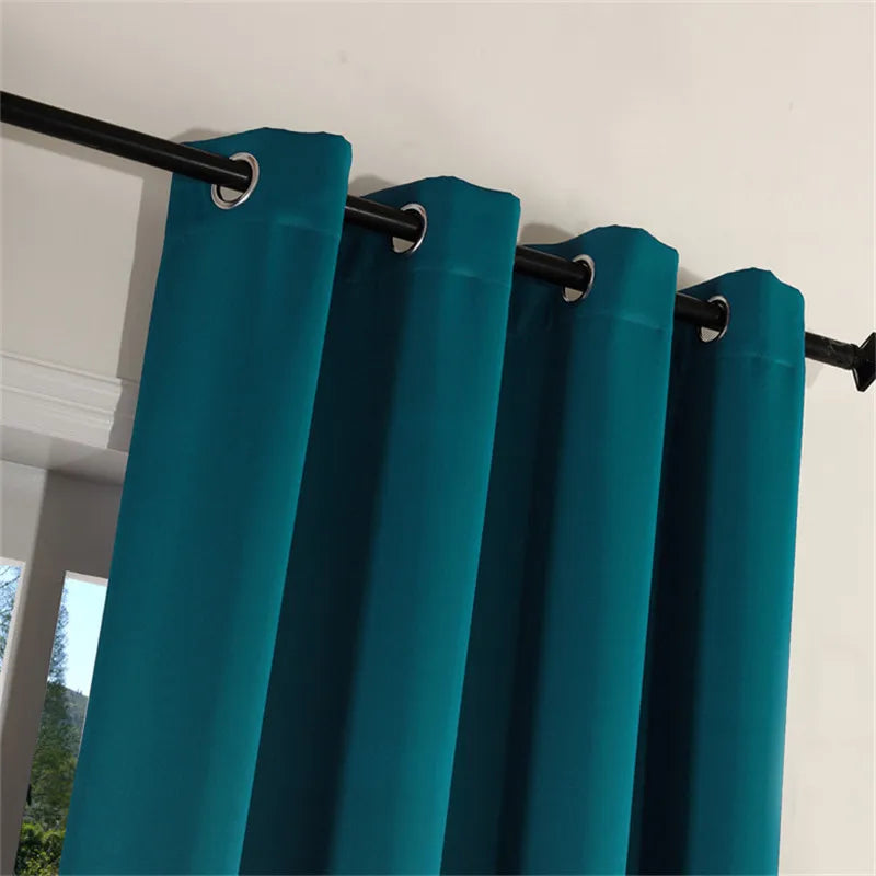 (EDIT) MAKEHOME Thick Fabric Solid Color Blackout Curtain Finished Window Blinds Drapes Modern Curtains for Bedroom Living Room Kirchen