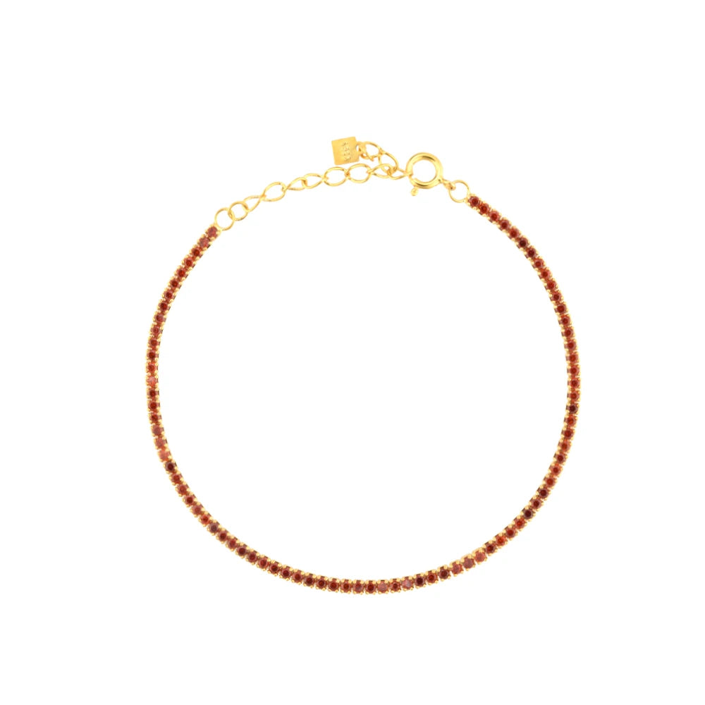 Gold Tennis Zircon Bracelet