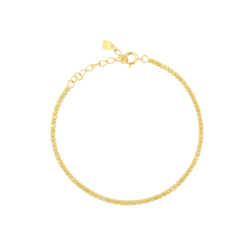 Gold Tennis Zircon Bracelet