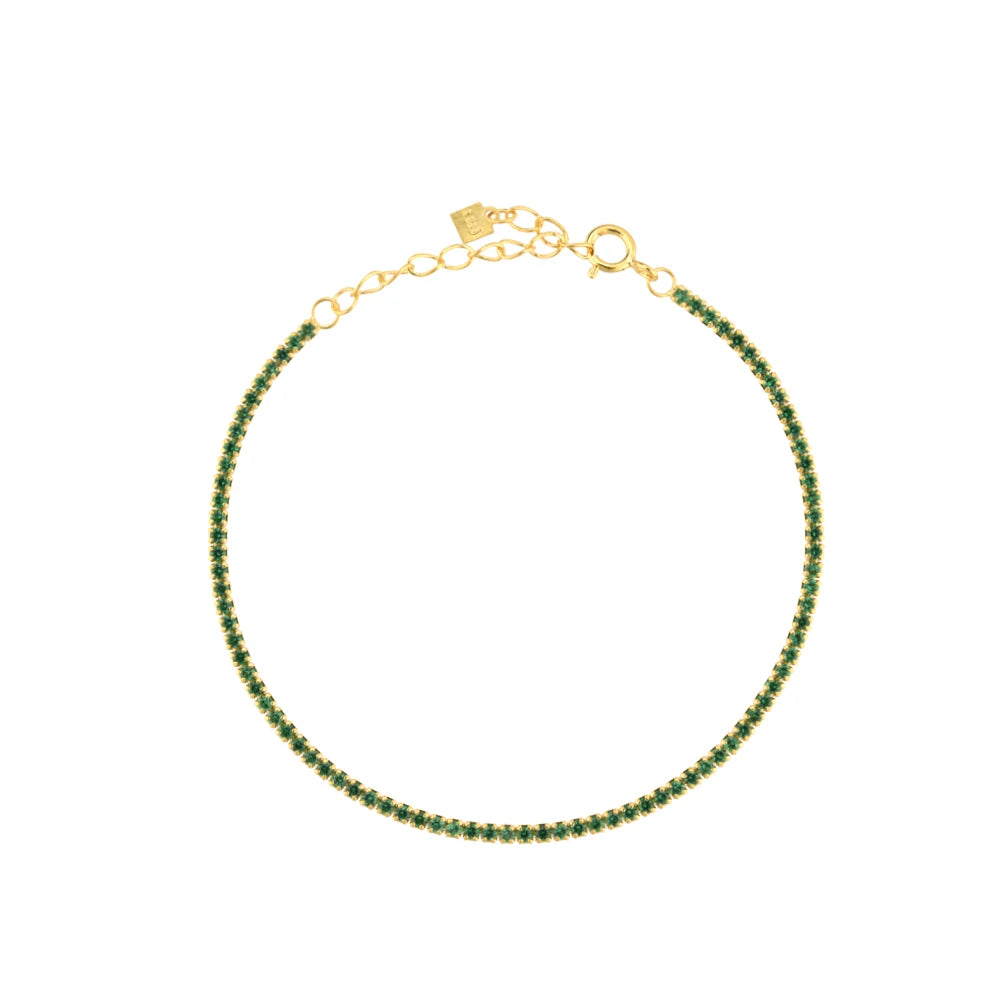 Gold Tennis Zircon Bracelet