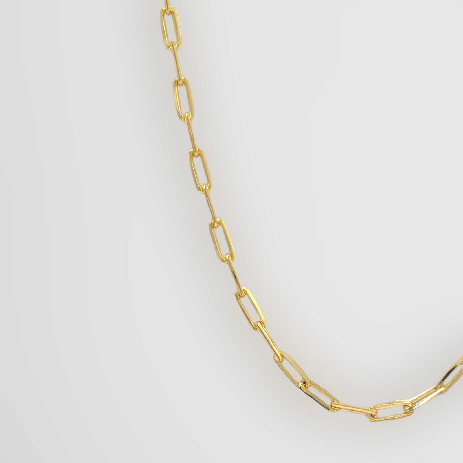 PAPERCLIP LONG CHAIN 5MM  - GOLD