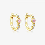 Square Shape Huggies EARRINGS