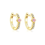 Square Shape Huggies EARRINGS