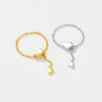 Heart Love Chain Ring