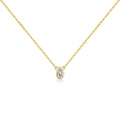 Ovals Zircon Necklace'GOLD