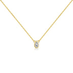 Ovals Zircon Necklace'GOLD