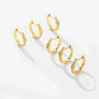Square Shape Huggies EARRINGS
