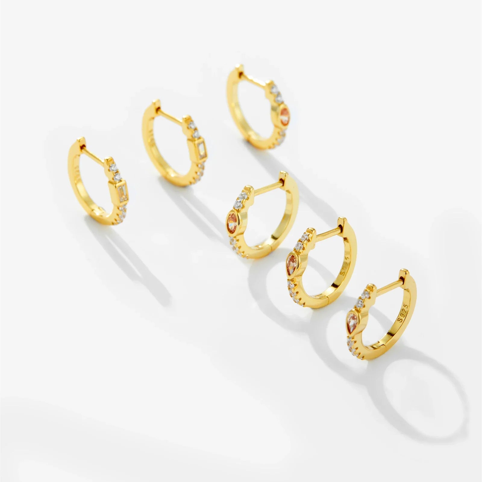 Square Shape Huggies EARRINGS