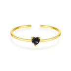 Heart Zircon Adjustable Rings