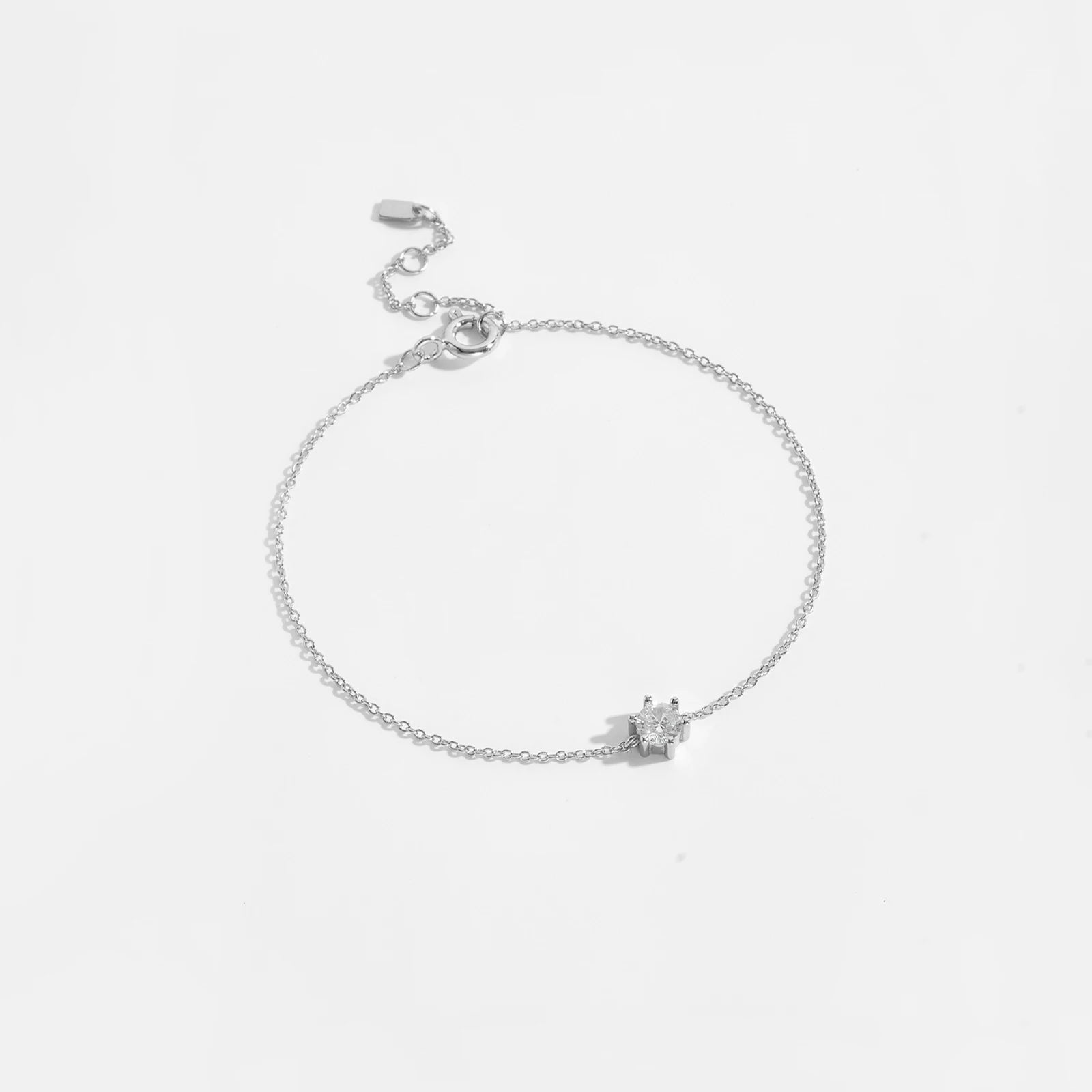 Crystal Zircon Bracelet Silver
