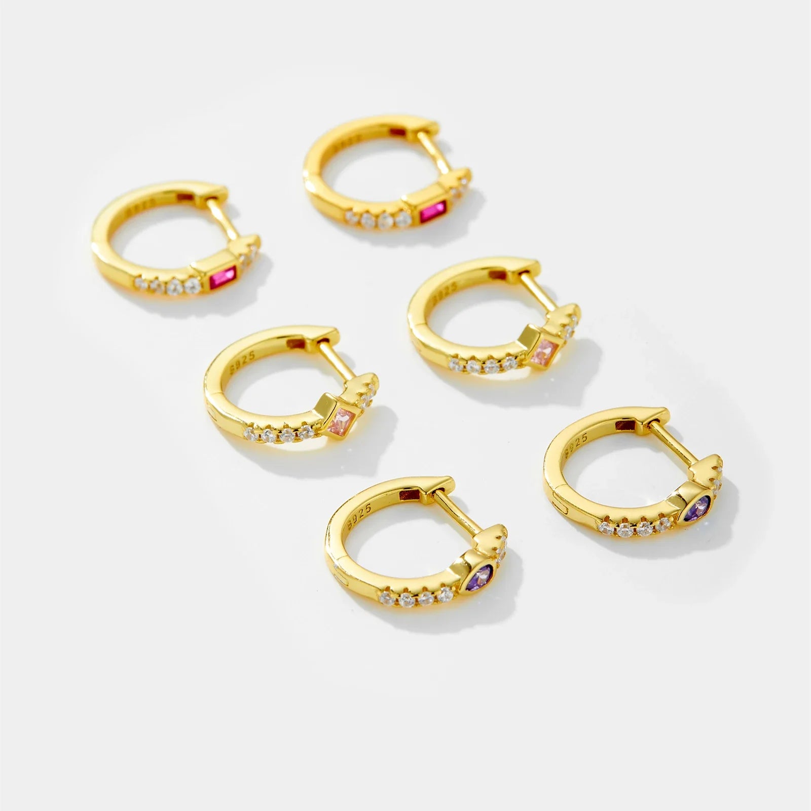 Square Shape Huggies EARRINGS