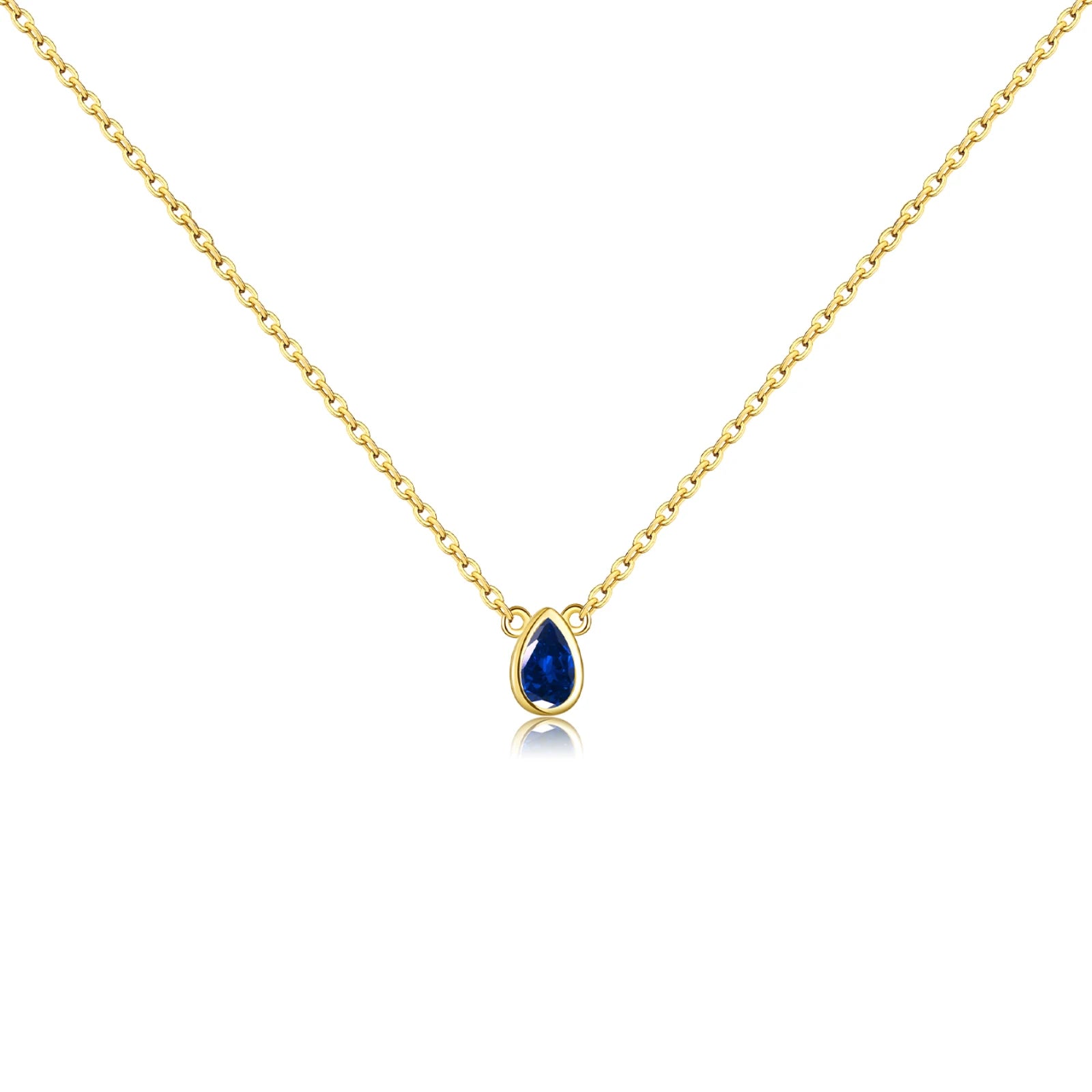 Ovals Zircon Necklace'GOLD